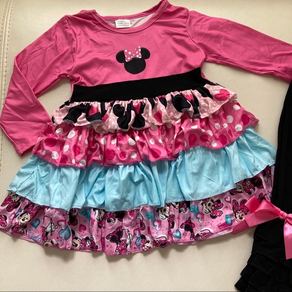 Minnie Mouse cute ruffle pants tunic outfit - Picture 2 of 8